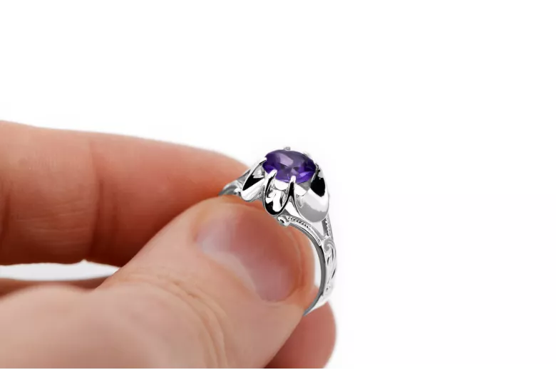 Inel sovietic rusesc din aur 585 trandafir 14k alexandrit rubin smarald safir zircon vrc014