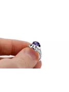 Ruso soviético rosa 14k 585 oro Alejandrita Rubí Esmeralda Zafiro Circón anillo vrc014