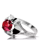 Ruby Sterling silver 925 Ring Vintage Jewlery vrc377s