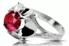 Ruby Sterling silver 925 Ring Vintage Jewlery vrc377s