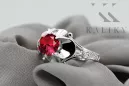 Ruby Sterling silver 925 Ring Vintage Jewlery vrc377s