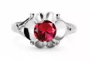 Ruby Sterling silver 925 Ring Vintage Jewlery vrc377s