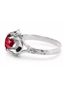 Rubinrot Sterling Silber 925 Ring Vintage Stil vrc377s