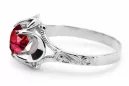 Ruby Sterling silver 925 Ring Vintage Jewlery vrc377s