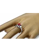Ruby Sterling silver 925 Ring Vintage Jewlery vrc377s
