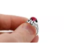 Ruby Sterling silver 925 Ring Vintage Jewlery vrc377s
