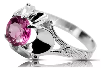 925 Silver Ametyst Classic Ring Vintage VRC377s