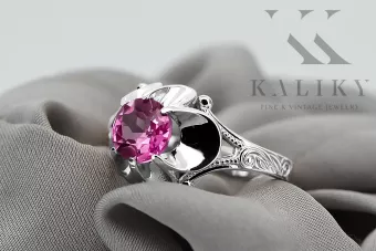 Argent sterling 925 Améthyste Anneau Vintage vrc377s