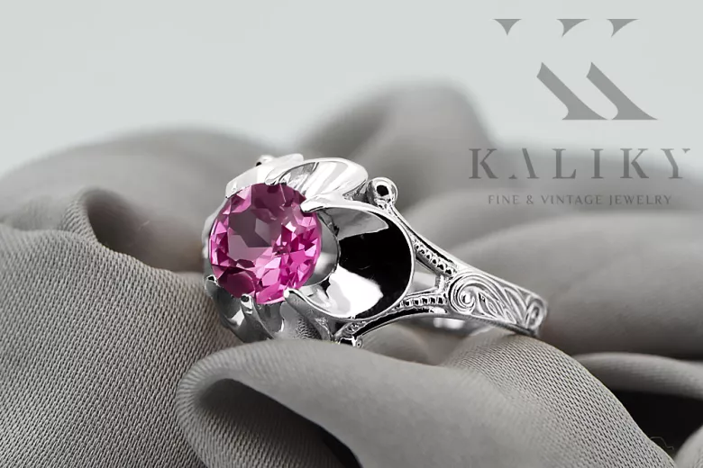 Vintage Ring Amethyst Sterling silver 925 vrc377s