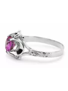 Argent sterling 925 Améthyste Anneau Vintage vrc377s