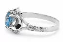 Aguamarina Plata de ley 925 Anillo Estilo vintage vrc377s
