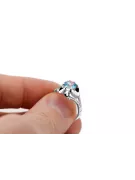 Ring Aquamarine Sterling silver 925 Vintage style vrc377s