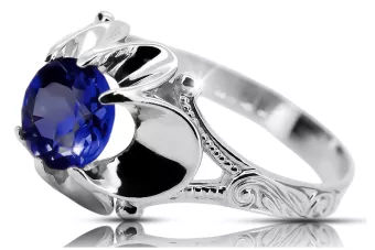 Sapphire Sterling silver 925 Ring Vintage craft vrc377s