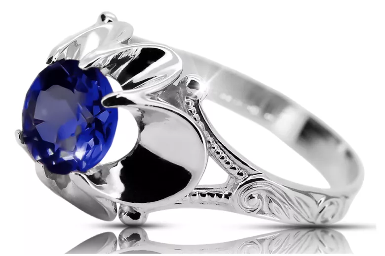 Sapphire Sterling silver 925 Ring Vintage craft vrc377s