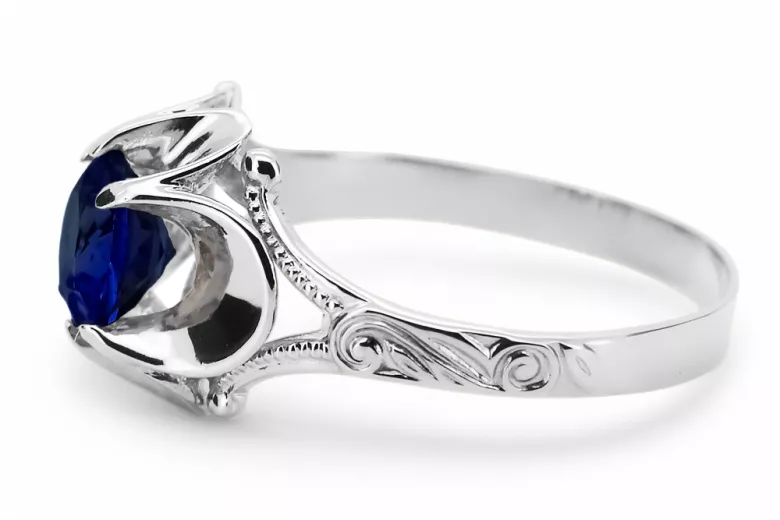 Sapphire Sterling silver 925 Ring Vintage craft vrc377s