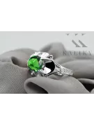 Vintage craft Ring Emerald Sterling silver 925 vrc377s