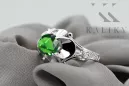 Vintage craft Ring Emerald Sterling silver 925 vrc377s