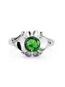 Vintage craft Ring Emerald Sterling silver 925 vrc377s