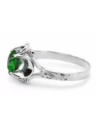 Vintage craft Ring Emerald Sterling silver 925 vrc377s