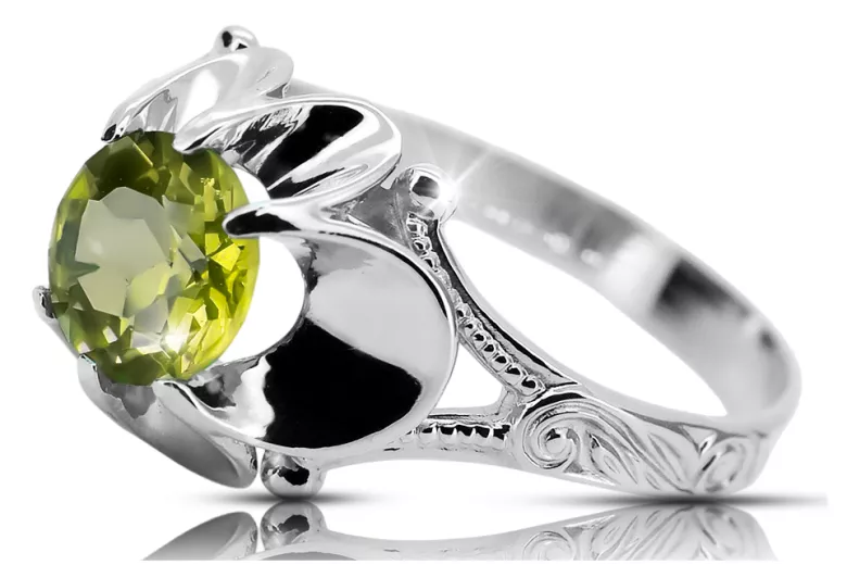 Vintage Jewlery Ring Yellow Peridot Sterling silver 925 vrc377s