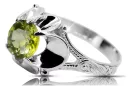 Peridoto amarillo Plata de ley 925 Anillo Joyería vintage vrc377s