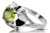 Vintage Jewlery Ring Yellow Peridot Sterling silver 925 vrc377s