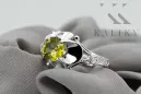 Vintage Jewlery Ring Yellow Peridot Sterling silver 925 vrc377s
