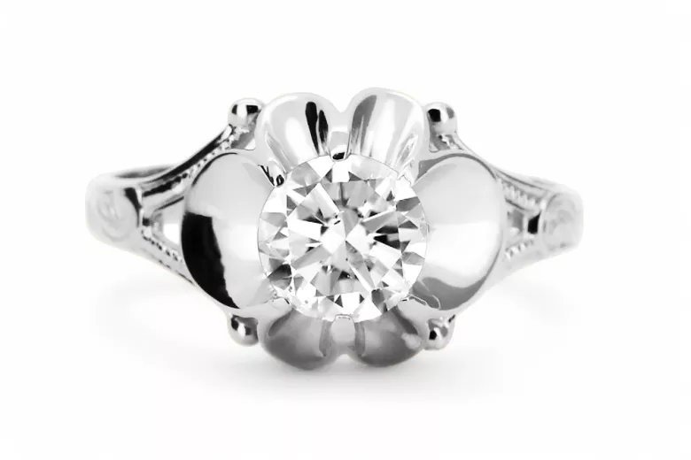 Zircon Sterling silver 925 Ring Vintage Jewlery vrc377s