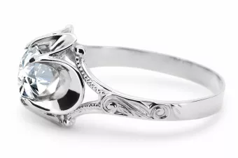 Zircon Argent sterling 925 Anneau Style vintage vrc377s