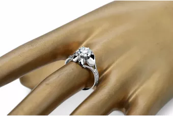 Zircon Lira sterlină de argint 925 Inel Vintage Craft  vrc377s