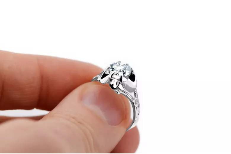 Zircon Sterling silver 925 Ring Vintage Jewlery vrc377s