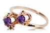 Jewlery Ring Alexandrite Original Vintage 14K Rose Gold vrc266r