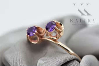 Jewlery Ring Alexandrite Original Vintage 14K Rose Gold vrc266r