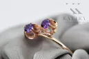 Jewlery Ring Alexandrite Original Vintage 14K Rose Gold vrc266r