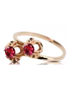 Ruby Original Vintage 14K Rose Gold Ring Vintage craft vrc266r