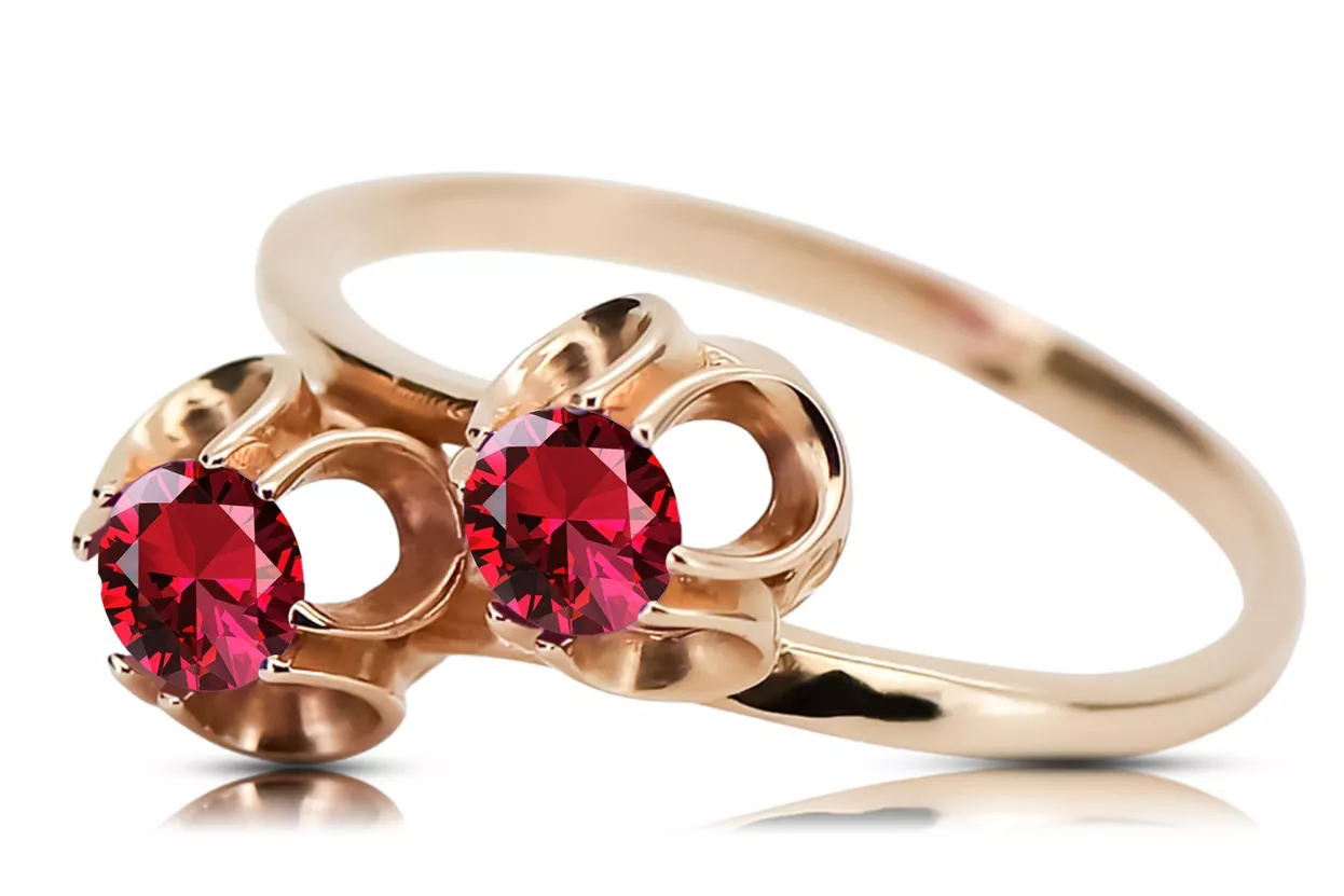 Ruby Original Vintage 14K Rose Gold Ring Vintage craft vrc266r