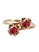 Ruby Original Vintage 14K Rose Gold Ring Vintage craft vrc266r