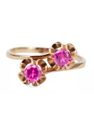 Ring Amethyst Originales Vintage-Roségold aus 14 Karat Vintage Handwerk vrc266r