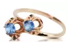 Ring Aquamarine Original Vintage 14K Rose Gold Vintage style vrc266r