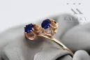 Žiedas Sapyras Originalus 14k rožinio aukso vintage Vintažiniai amatai vrc266r