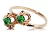 Emerald Original Vintage 14K Rose Gold Ring Vintage style vrc266r