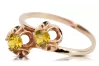 Ring Vintage Jewlery Yellow Peridot Original Vintage 14K Rose Gold vrc266r