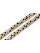 Dviejų spalvų 14k Gold unikali inkaro grandinėlė naujas modelis Puikus! cc044yw