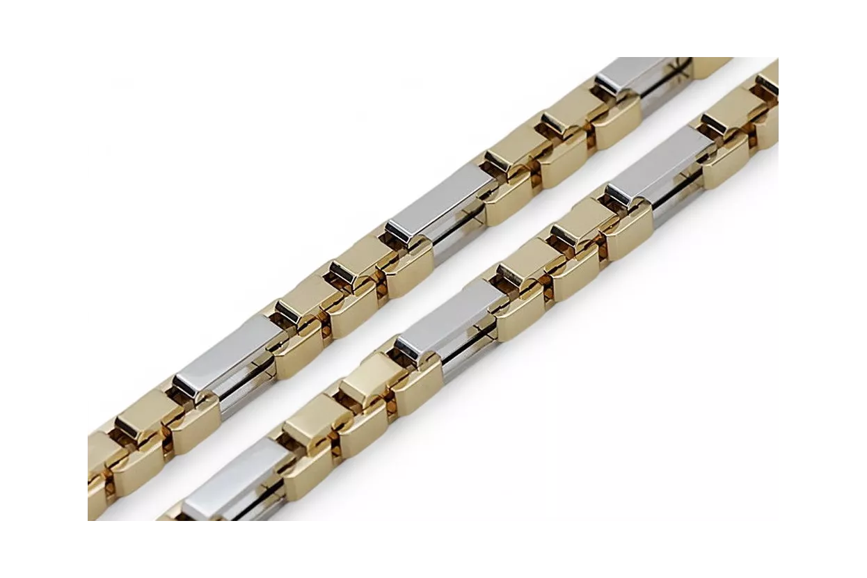 Dos colores 14k Oro único cadena de anclaje nuevo modelo Excelente! cc044yw Dos colores 14k Oro único cadena de anclaje nuevo modelo Excelente! cc044yw