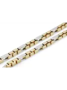 Dviejų spalvų 14k Gold unikali inkaro grandinėlė naujas modelis Puikus! cc044yw