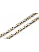 Dviejų spalvų 14k Gold unikali inkaro grandinėlė naujas modelis Puikus! cc044yw