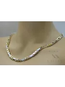 Dviejų spalvų 14k Gold unikali inkaro grandinėlė naujas modelis Puikus! cc044yw