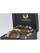 Dviejų spalvų 14k Gold unikali inkaro grandinėlė naujas modelis Puikus! cc044yw