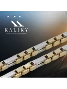 Dviejų spalvų 14k Gold unikali inkaro grandinėlė naujas modelis Puikus! cc044yw