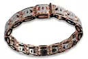 Armband aus 14 Karat Gelb-Weißgold mit Zirkonia cgcfb001yw